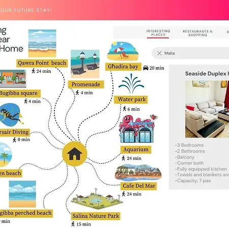 Seaside Duplex * St. Paul's Bay